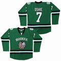 Tj Oshie 7 Movie North Dakota Fighting Sioux Green Hockey Jersey