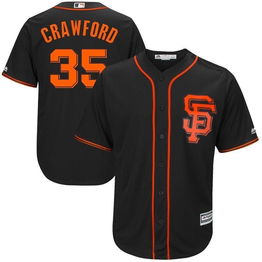 Brandon Crawford San Francisco Giants Majestic Alternate Cool Base Player Jersey Jersey Black 2021