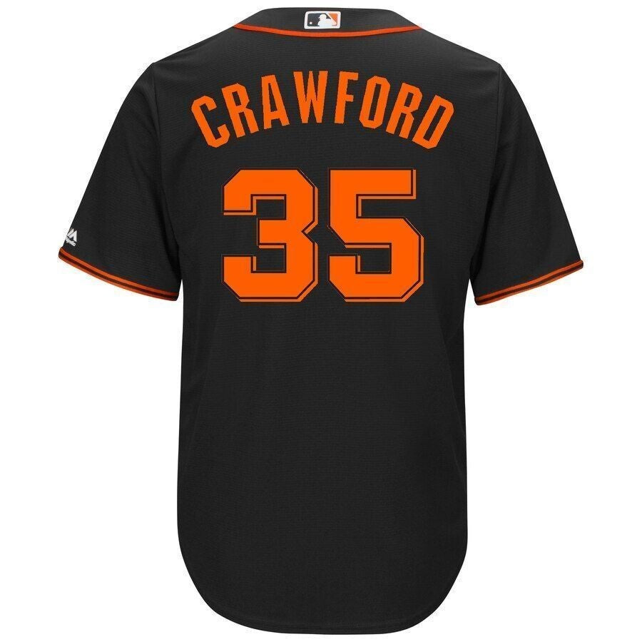 Brandon Crawford San Francisco Giants Majestic Alternate Cool Base Player Jersey Jersey Black 2021