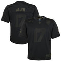 Buffalo Bills Josh Allen Black 2021 Salute To Service Game Jersey Jersey
