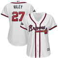 Austin Riley Atlanta Braves Majestic Womens 2021 Postseason Official Cool Base Player Jersey Jersey White