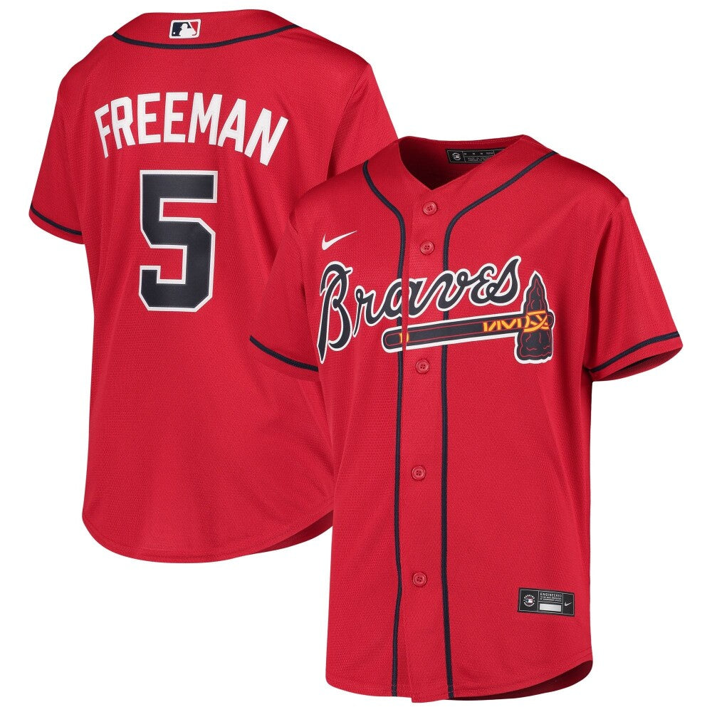 Nike Replica Freddie Freeman Red Atlanta Braves Alternate 2020 Replica Player Jersey
