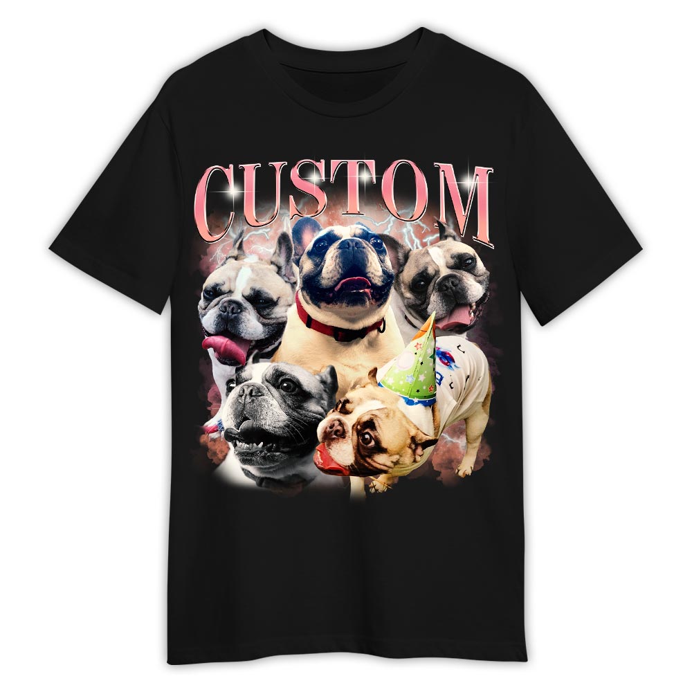 Personalized Dog Cat Bootleg Shirt, Custom Bootleg Rap Tee Retro Pet Bootleg, Custom Photo Your Design Bootleg