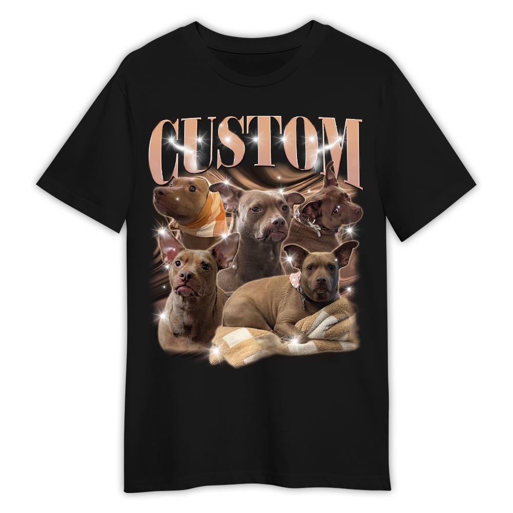 Personalized Dog Cat 90s Bootleg Shirt, Custom Bootleg Rap Tee Retro Pet Bootleg, Custom Photo Your Design Bootleg