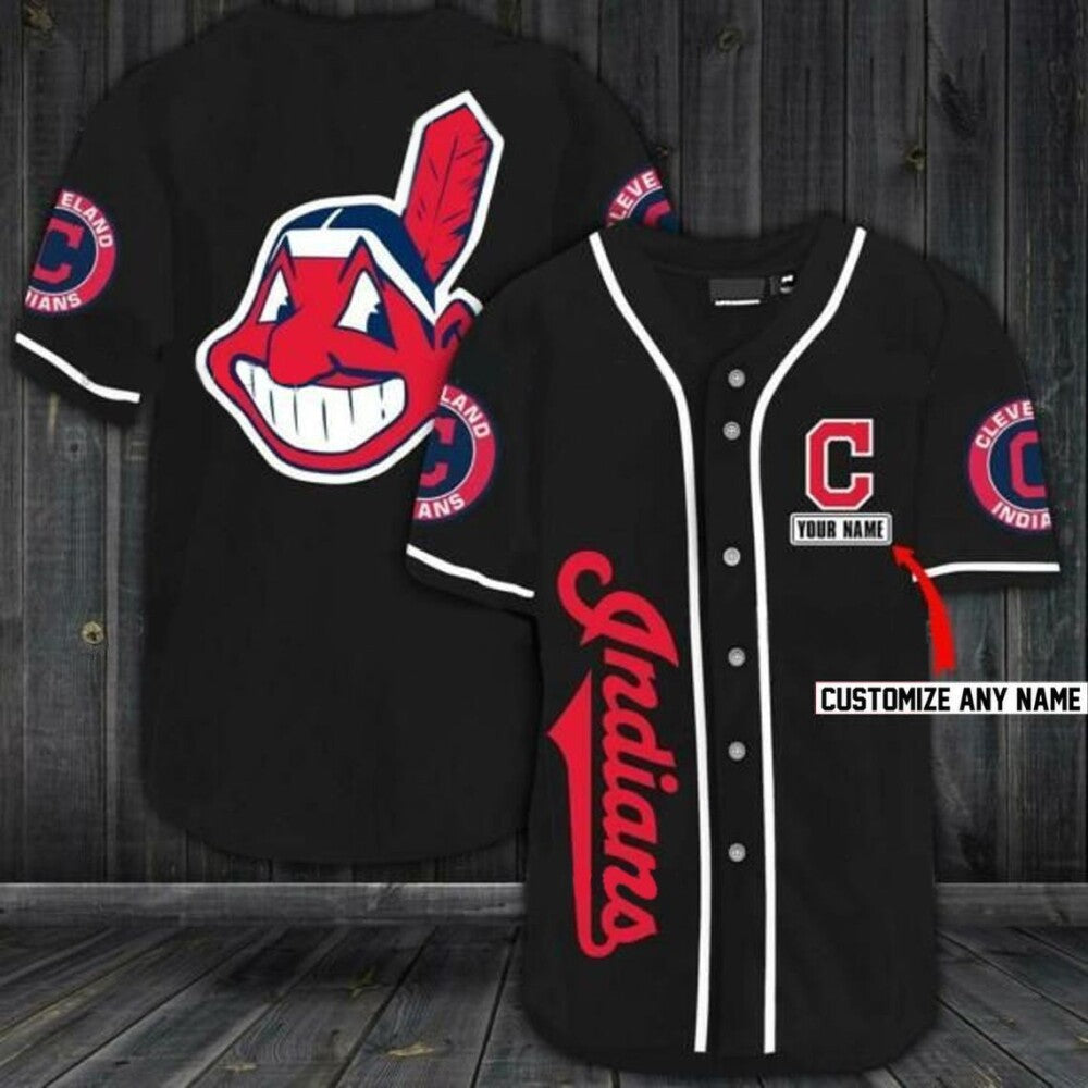 MLB Cleveland Indians personalized custom name Baseball Jersey Shirt