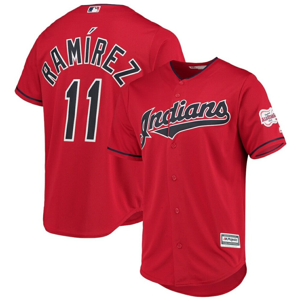 Men'S Cleveland Indians Jose Ramirez Majestic Red Team Official Player Baseball Jersey Mlb Baseball Jersey1152