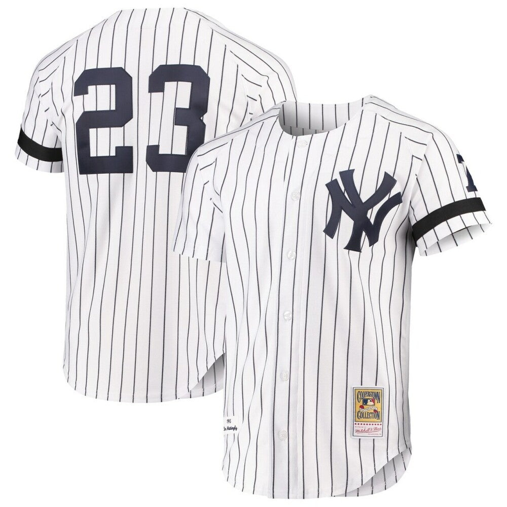 Don Mattingly New York Yankees Mitchell & Ness Cooperstown Collection Baseball Jersey Mlb - White Baseball Jersey356